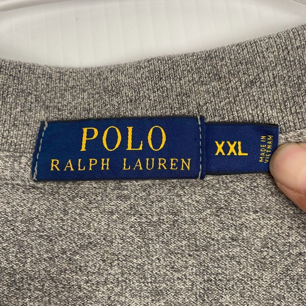 Polo Ralph Lauren Men's Size XXL Pullover Sweatshirt Gray Cotton Sweater - Picture 3 of 12